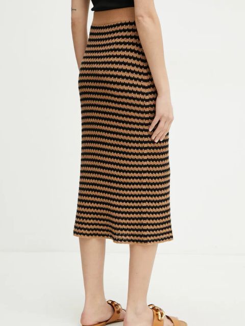 Weekend Max Mara spódnica kolor brązowy midi ołówkowa 2515301012600