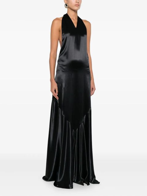 Marni halterneck satin dress - Black
