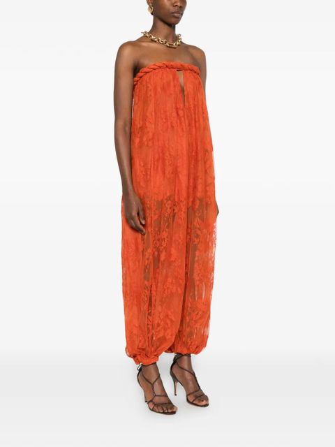 ZIMMERMANN Luna floral-lace jumpsuit - Orange