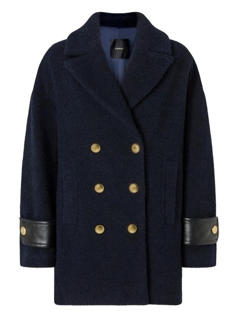 PINKO double-breasted embellished-cuff coat - Blue - zdjęcie produktu nr 1