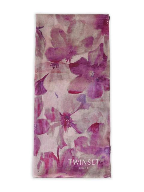 TWINSET floral scarf - Purple - zdjęcie produktu nr 2