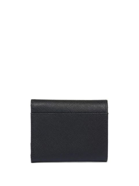 Prada logo-lettering leather wallet - Black - zdjęcie produktu nr 2