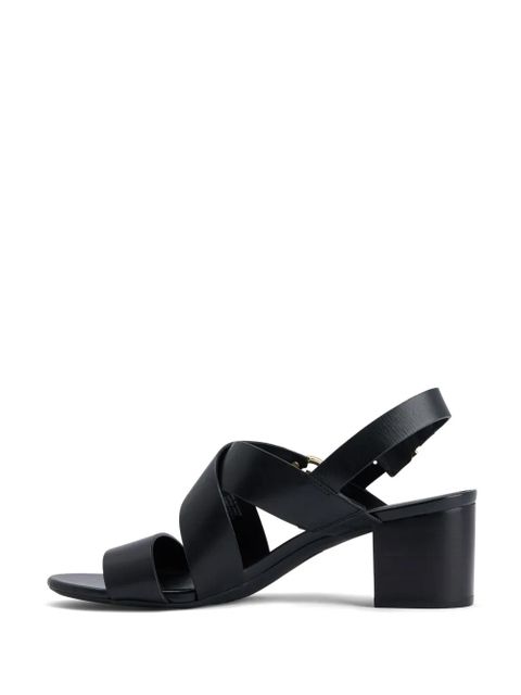 Michael Kors Vera logo-plaque leather sandals - Black
