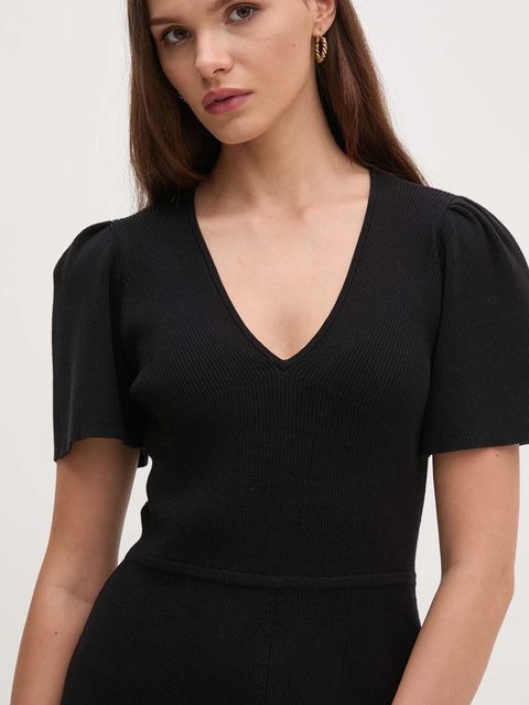 Dkny sukienka kolor czarny mini rozkloszowana DD4EN992