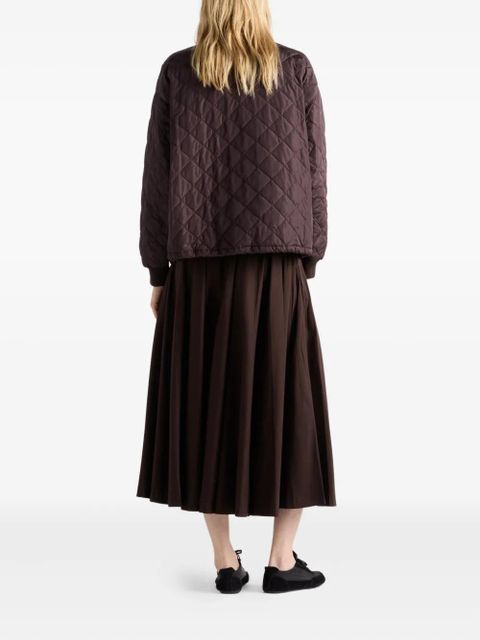 Prada triangle-logo quilted jacket - Brown