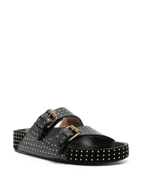 ISABEL MARANT Lennyo leather sandals - Black