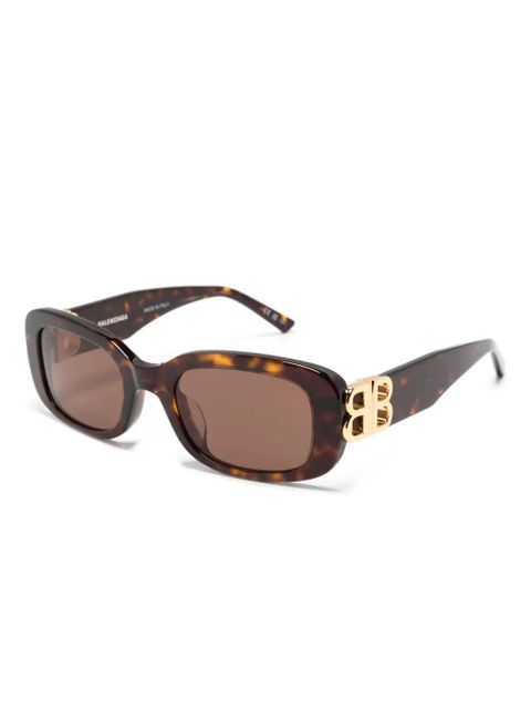 Balenciaga Eyewear Dinasty tortoiseshell rectangle-frame sunglasses - Brown - zdjęcie produktu nr 2