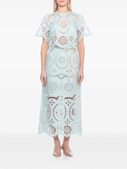 ZIMMERMANN Awaken embroidered blouse - Blue - zdjęcie produktu nr 2