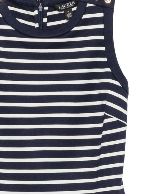Lauren Ralph Lauren Taysin striped button-detail dress - Blue