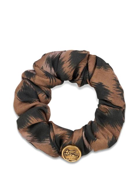 ETRO animal-patterned scrunchie - Brown - zdjęcie produktu nr 1