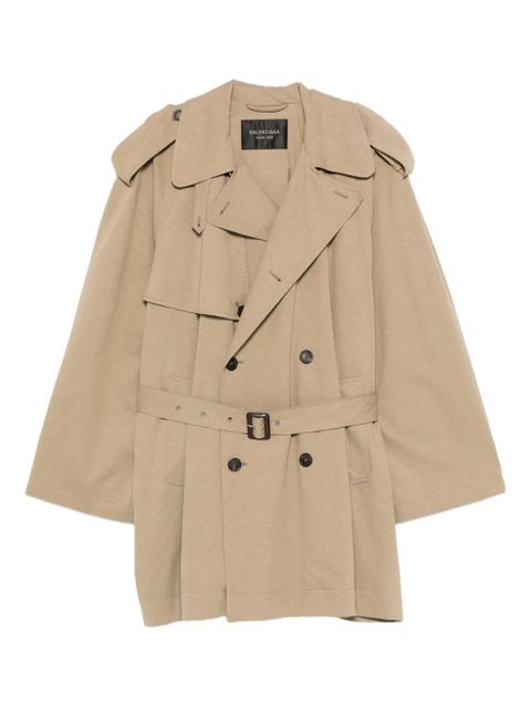 Balenciaga belted double-breasted trench coat - Neutrals - zdjęcie produktu nr 1