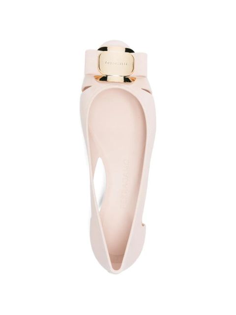 Ferragamo bow-detail flat pumps - Pink
