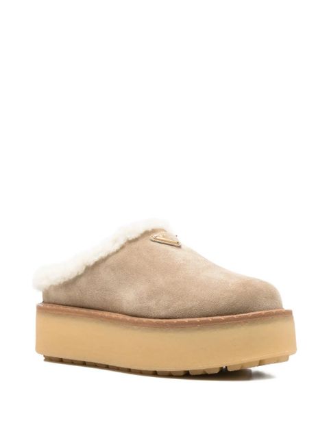Prada suede slippers - Neutrals