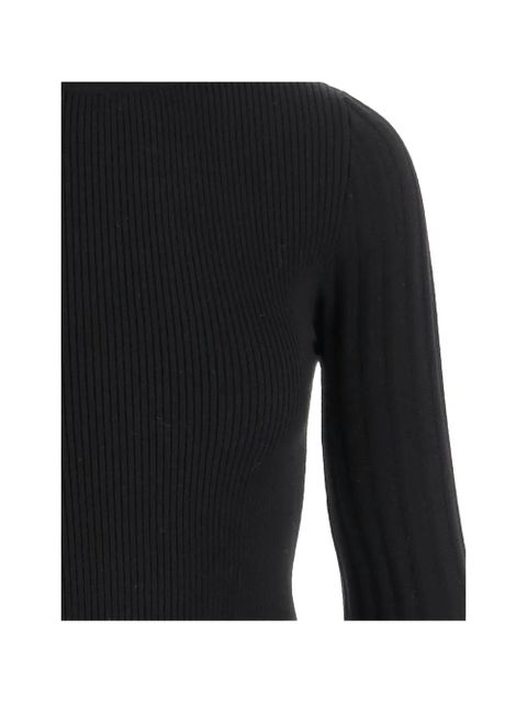 Blumarine bell-sleeve embellished sweater - Black