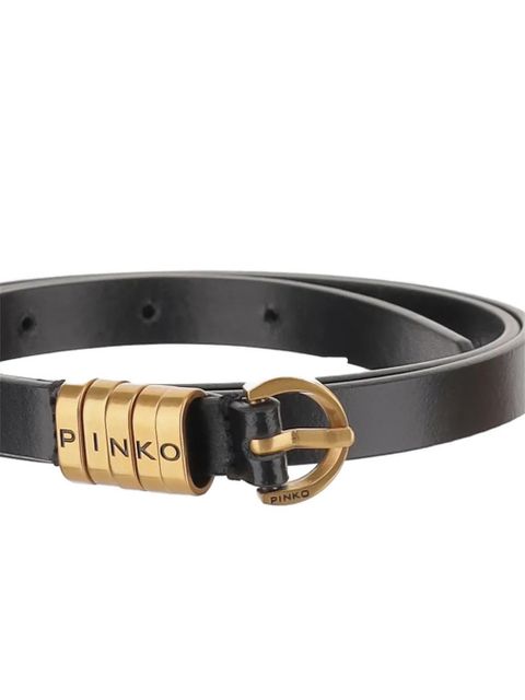 PINKO logo-hardware belt - Black