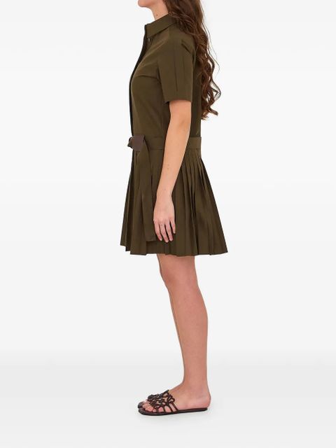 LOEWE pleated mini dress - Green