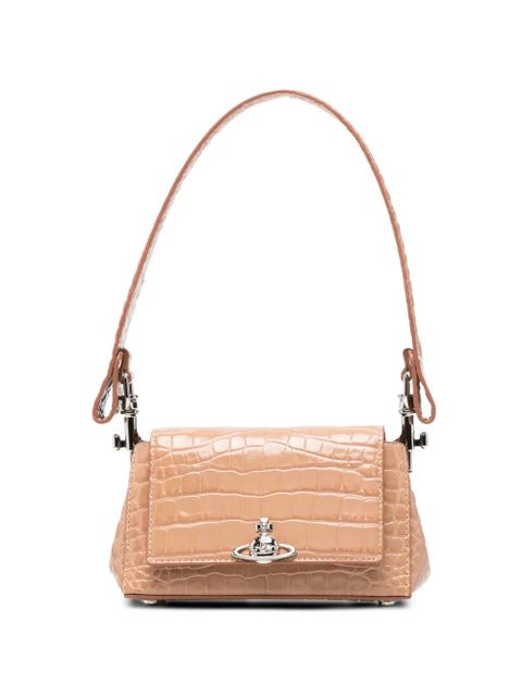 Vivienne Westwood small Hazel croco-effect tote bag - Pink - zdjęcie produktu nr 1