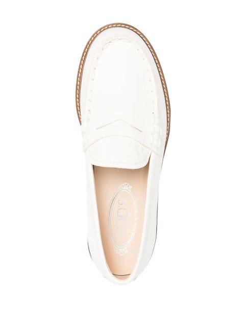 Tod's panelled chunky-sole loafers - White