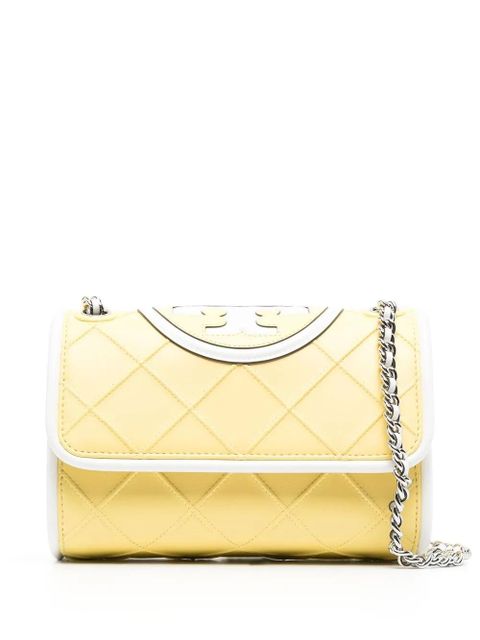 Tory Burch embossed and quilted cross-body bag - Yellow - zdjęcie produktu nr 1