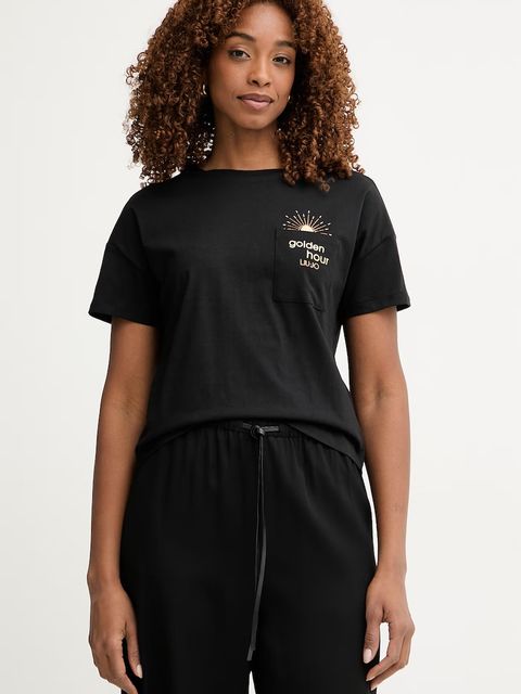 Liu Jo T-shirt damski bawełniany - zdjęcie produktu nr 1