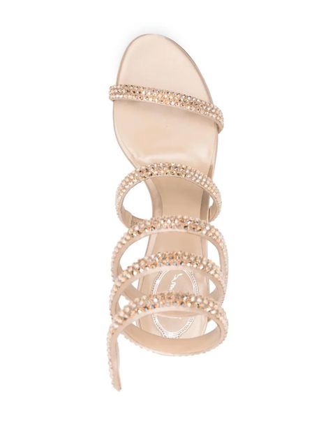René Caovilla Cleo 105mm sandals - Gold