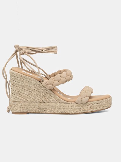 Manebi sandały zamszowe Hamptons Two Braided Bands Wedge Espadrilles - zdjęcie produktu nr 1