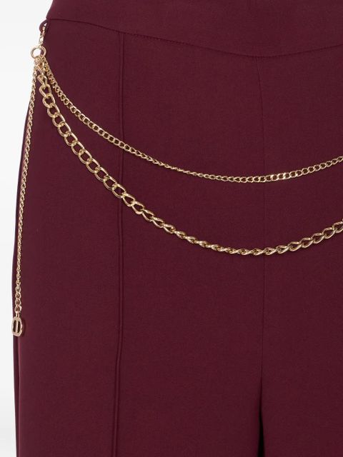 TWINSET chain-embellished trousers - Red - zdjęcie produktu nr 2