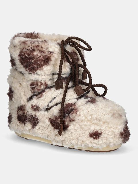 Moon Boot śniegowce MB ICON LOW CURLY kolor beżowy 80D1409690 MM04 - zdjęcie produktu nr 1