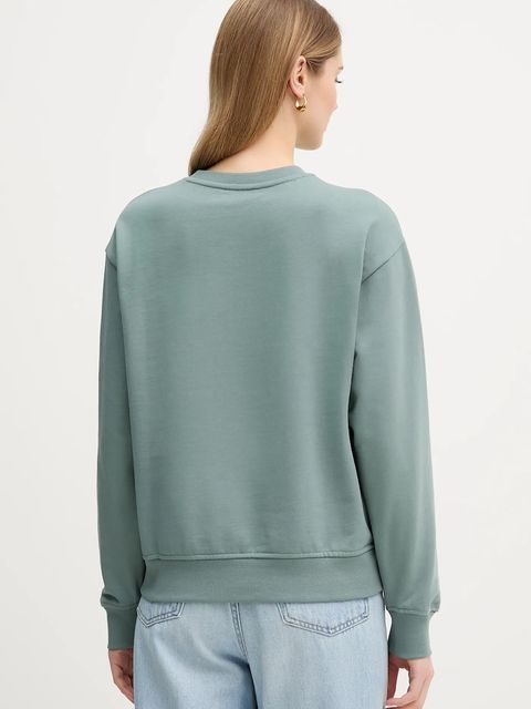 Calvin Klein Jeans bluza damska kolor turkusowy gładka LV047B236G - zdjęcie produktu nr 2