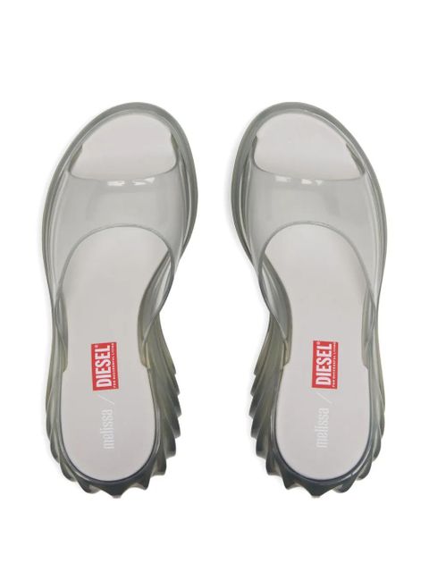 Diesel x Melissa platform swirl sandals - Grey