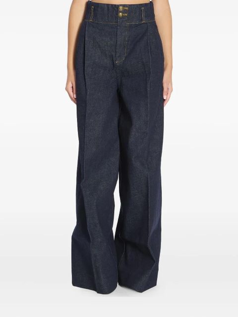 ZIMMERMANN Hypnotic high-waist pleated wide jeans - Blue - zdjęcie produktu nr 1