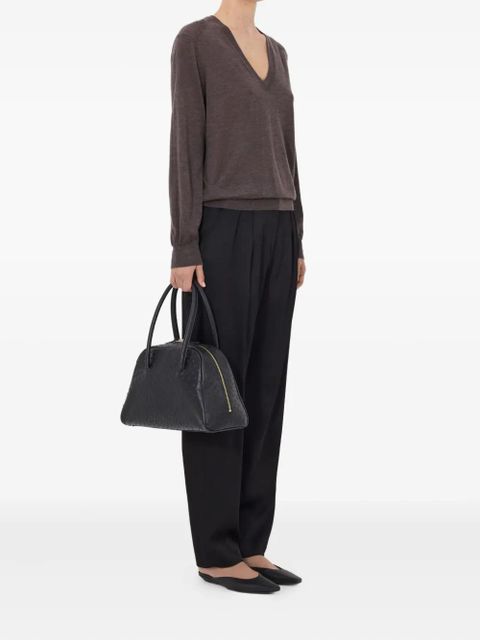 LouLou de Saison JULIO V-neck ribbed sweater - Brown