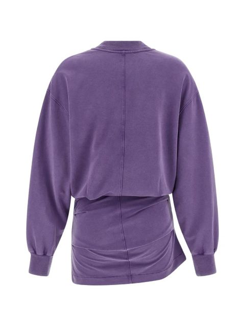 The Attico draped sweatshirt mini dress - Purple - zdjęcie produktu nr 2