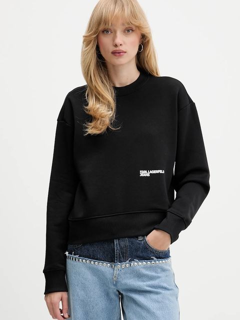 Karl Lagerfeld Jeans bluza damska kolor czarny z nadrukiem A4W20003 - zdjęcie produktu nr 1