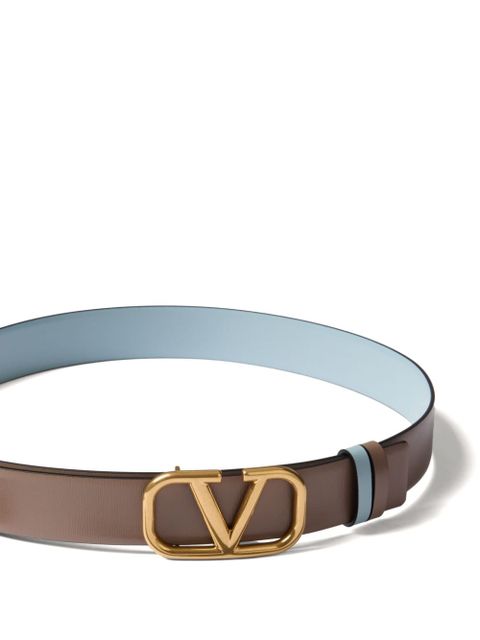 Valentino Garavani VLogo Signature leather belt - Blue