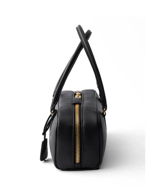 Prada medium leather top-handle bag - Black