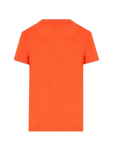 Max Mara chest-pocket embroidered-logo T-shirt - Orange - zdjęcie produktu nr 2