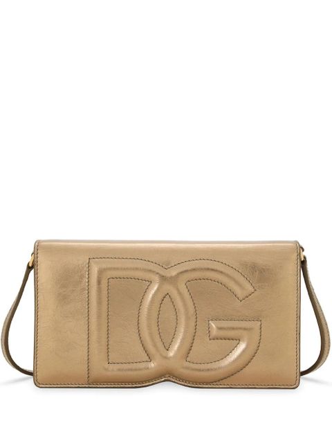 Dolce & Gabbana DG Logo leather minibag - Gold - zdjęcie produktu nr 1