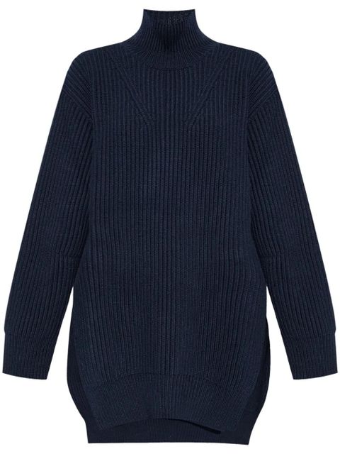 Jil Sander chunky-ribbed wool jumper - Blue - zdjęcie produktu nr 1
