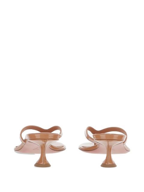 Amina Muaddi Juliette leather sandals - Neutrals