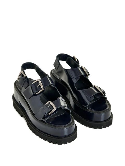 Essentiel Antwerp platform buckle sandals - Blue