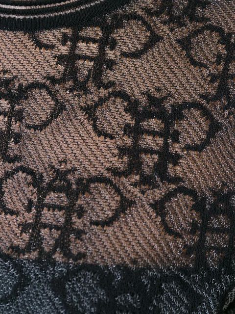 PUCCI sheer logo tank top - Black