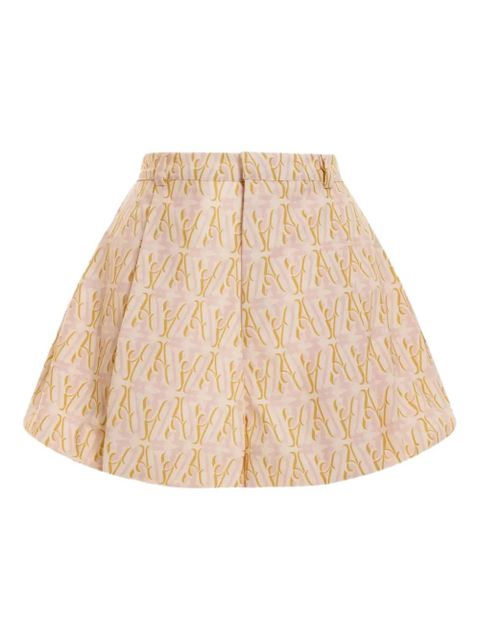 Agua By Agua Bendita Cudi Sellos pattern belt-loops shorts - Neutrals - zdjęcie produktu nr 1