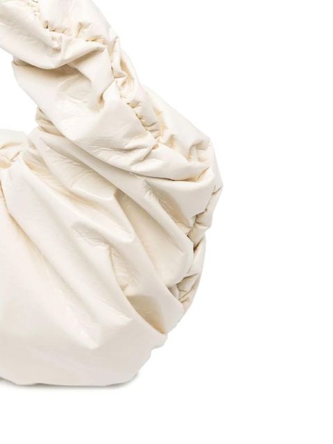 Nanushka gathered top-handle tote - Neutrals