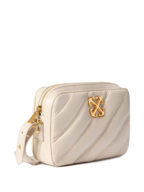 Off-White quilted arrow leather crossbody bag - Neutrals