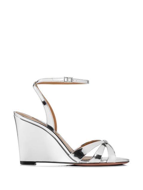 Aquazzura Tati wedge sandals - Silver - zdjęcie produktu nr 1