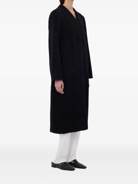 LouLou de Saison VOSS V-neck structured-shoulder coat - Black