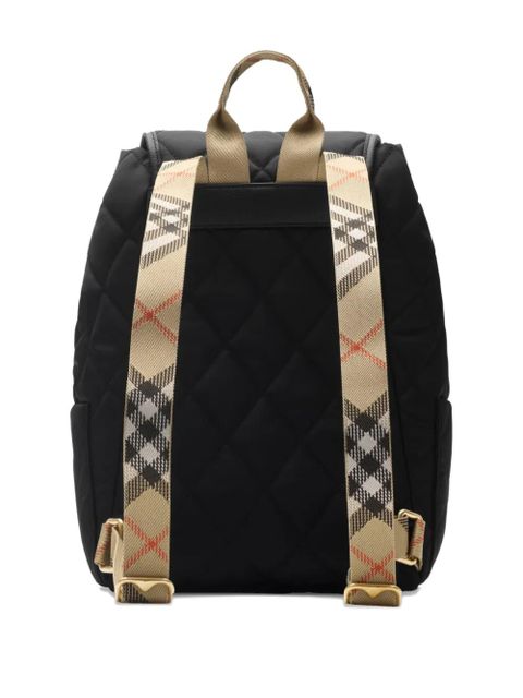 Burberry quilted leather-trimmed backpack - Black