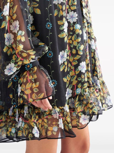 ETRO floral-print silk dress - Black