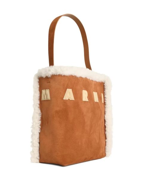 Marni Museo suede shoulder bag - Brown - zdjęcie produktu nr 2